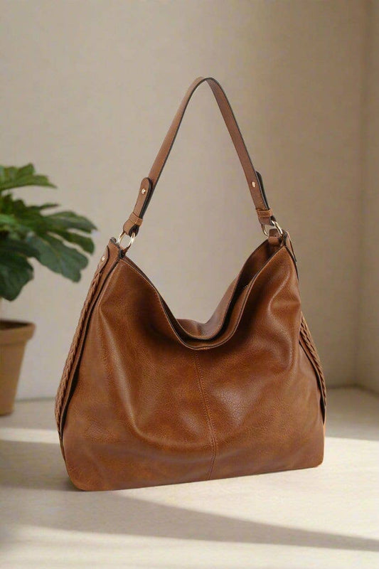 MiMi Wholesale - LH113Z Braided Side Detail Hobo Bag