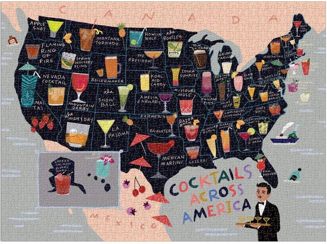 Chronicle Books - Cocktails Across America 1000 Piece Puzzle
