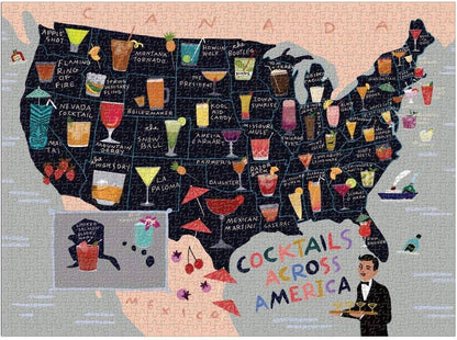 Chronicle Books - Cocktails Across America 1000 Piece Puzzle
