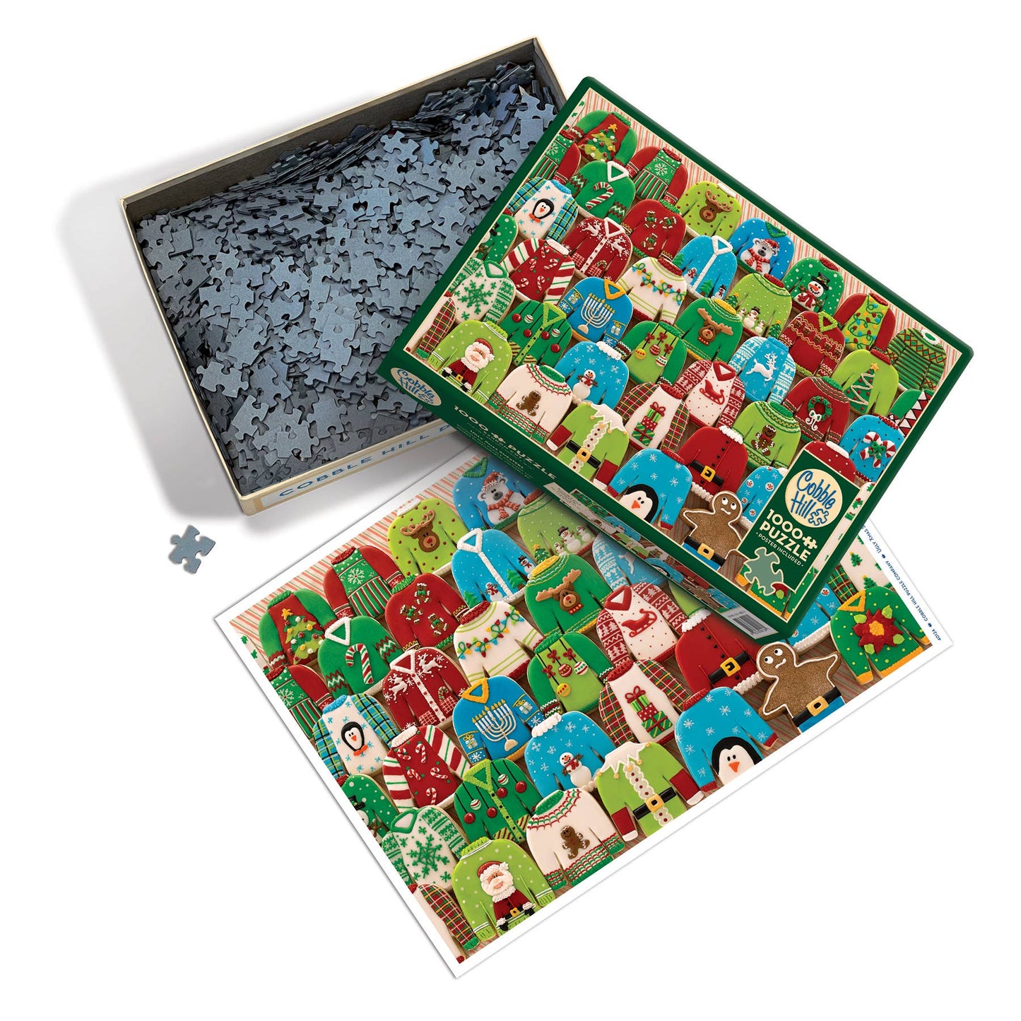 Outset Games and Cobble Hill Puzzles - Ugly Xmas Sweaters 1000pc puzzle