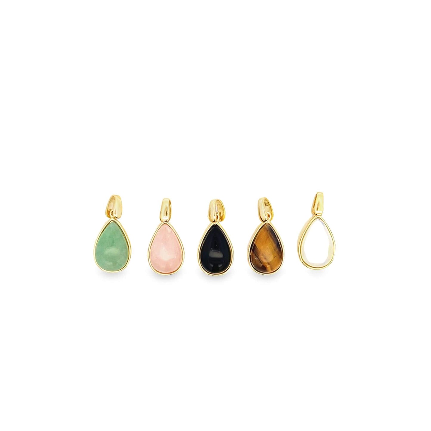 MIA Jewelry - Natural Stone Teardrop Pendant