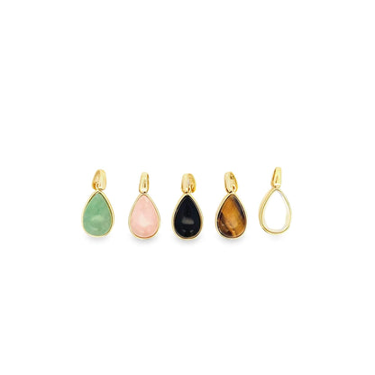 MIA Jewelry - Natural Stone Teardrop Pendant