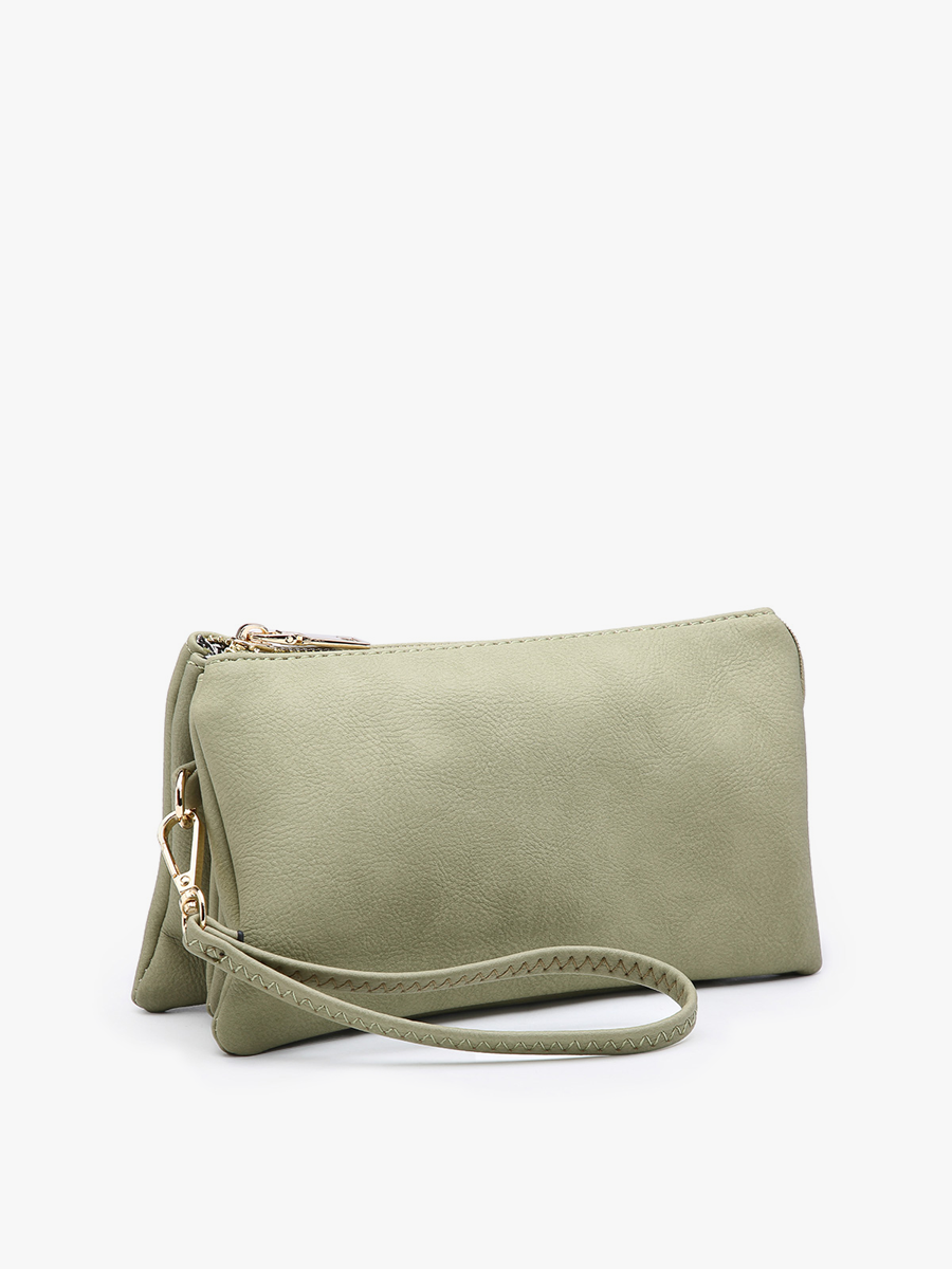 Jen & Co. - Riley Monogrammable 3 Compartment Crossbody/Wristlet | M013