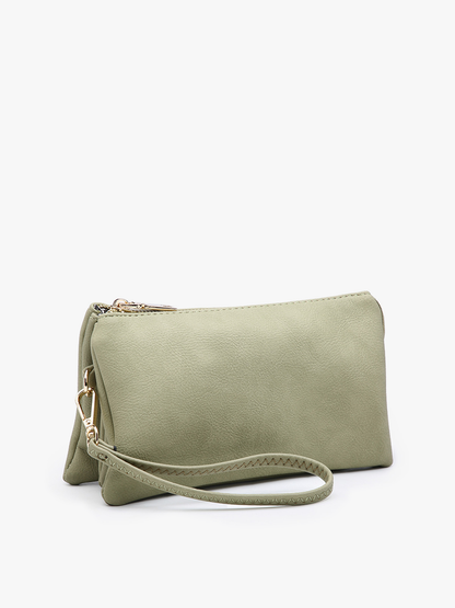 Jen & Co. - Riley Monogrammable 3 Compartment Crossbody/Wristlet | M013