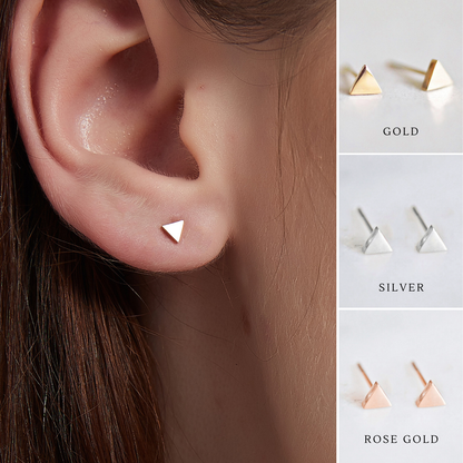 Melange Blanc - Alexandra triangle stud earring, triangle earring