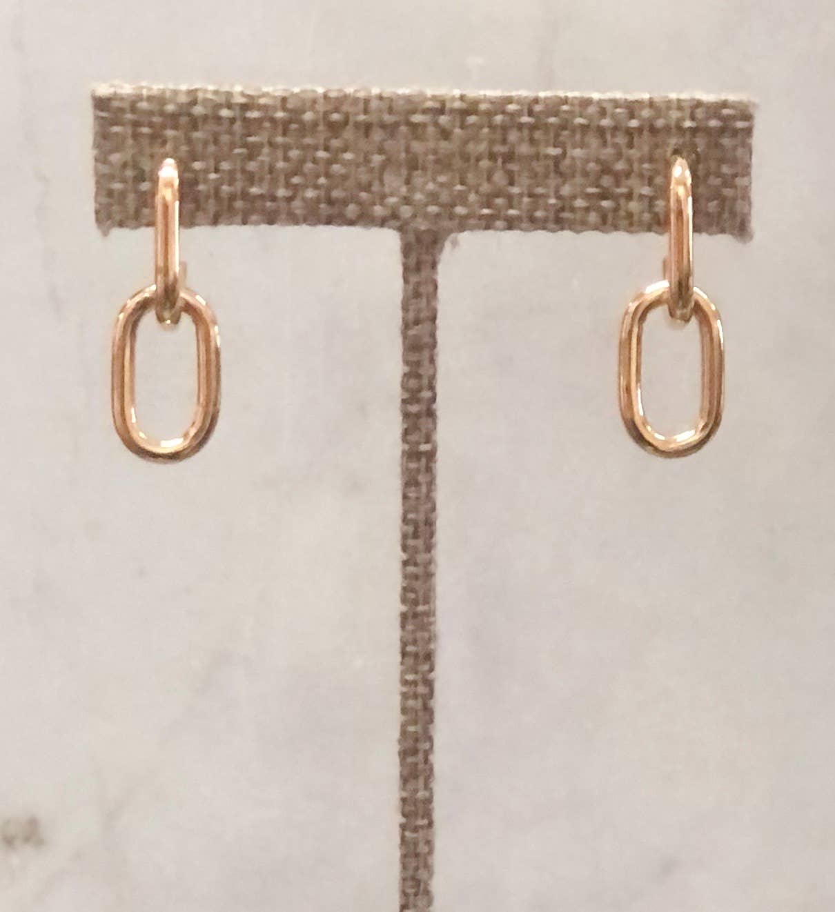 Clay and Trinkets - Double Link Gold Plated Dangles