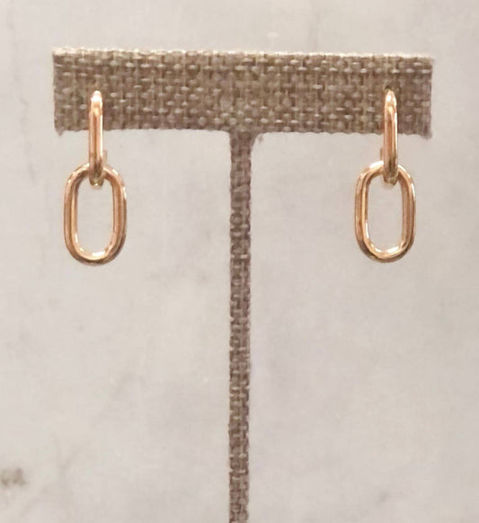 Clay and Trinkets - Double Link Gold Plated Dangles