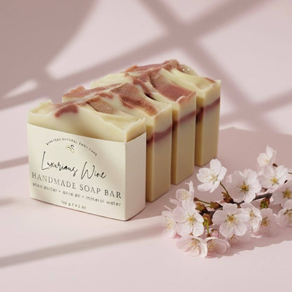 SARATOGA NATURAL BODY CARE LLC - Red Wine Handmade Soap Bar VEGAN COLD PROCESS