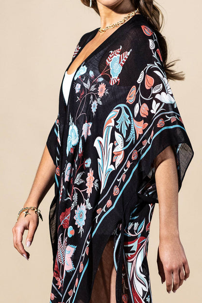 Urbanista - Midnight Vine Viscose Kimono