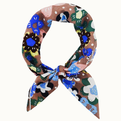 Olive & Pique - Cotton Neckerchief Scarf, Versatile, Floral