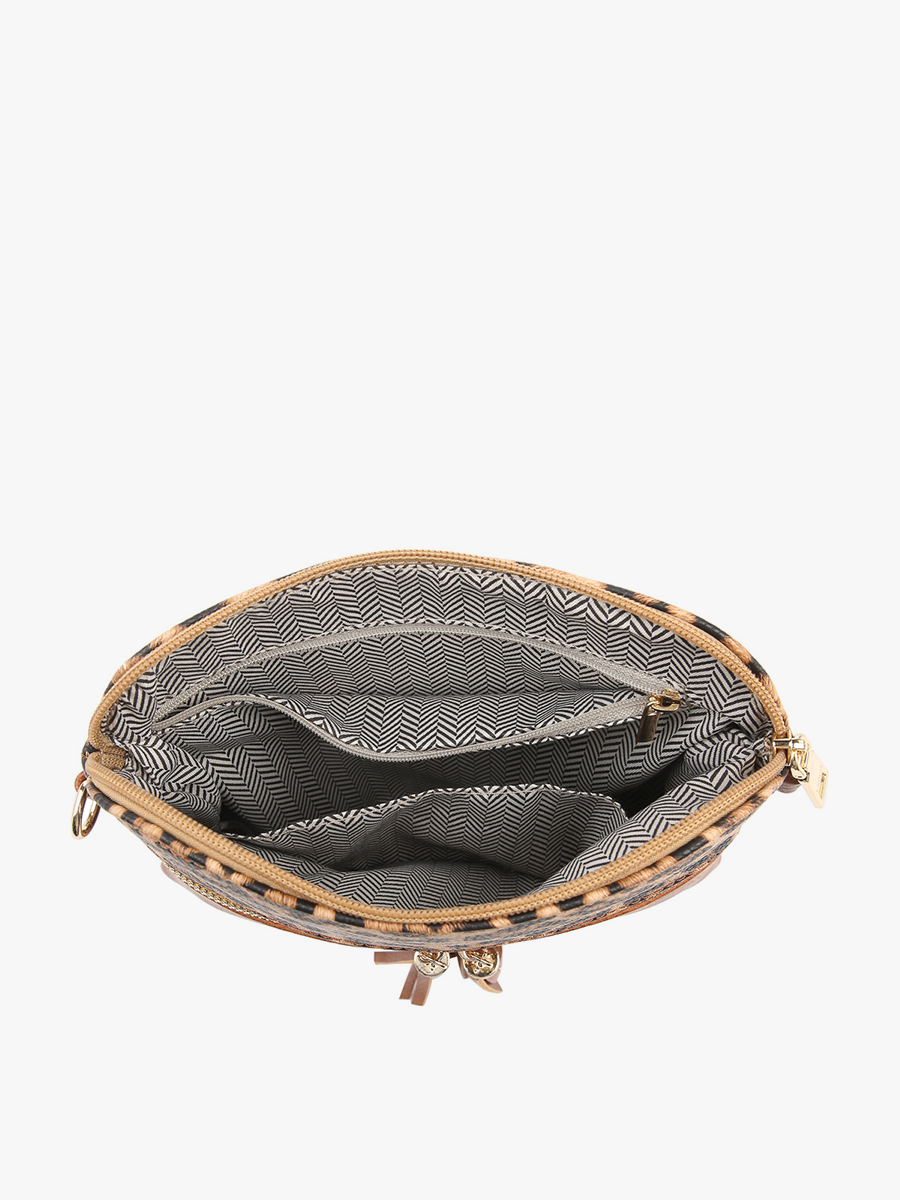 Jen & Co. - M1785 Tara Double Zip Crossbody Bag/Wristlet