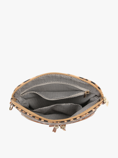 Jen & Co. - M1785 Tara Double Zip Crossbody Bag/Wristlet