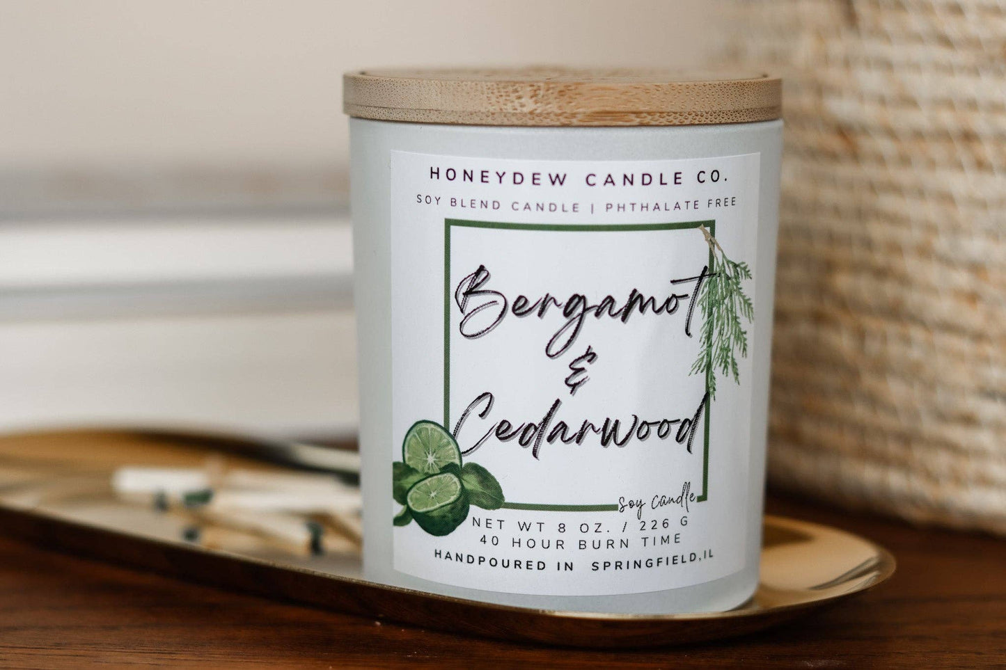 HC101 Honeydew Candle Co. - Bergamot Cedarwood Candle