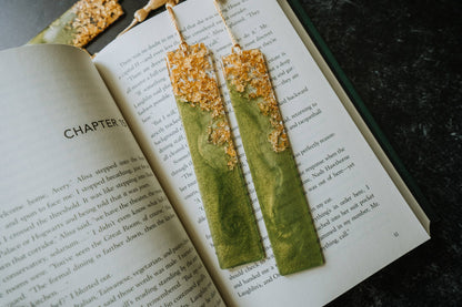 Dège Creative - Olive Green & Gold Bookmark