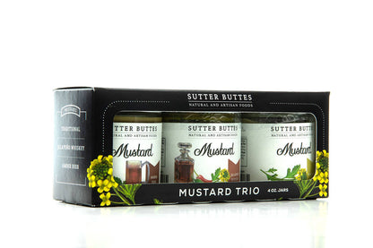 Sutter Buttes - Mustard Trio – Gourmet Mini Jars Gift Set