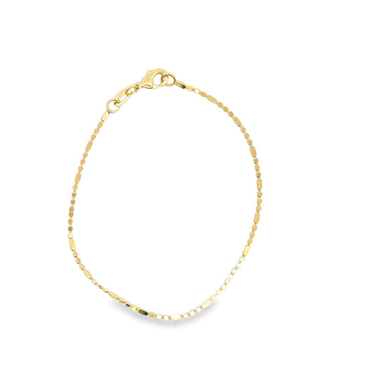 MIA Jewelry - 1mm Flat Beaded Bar Chain