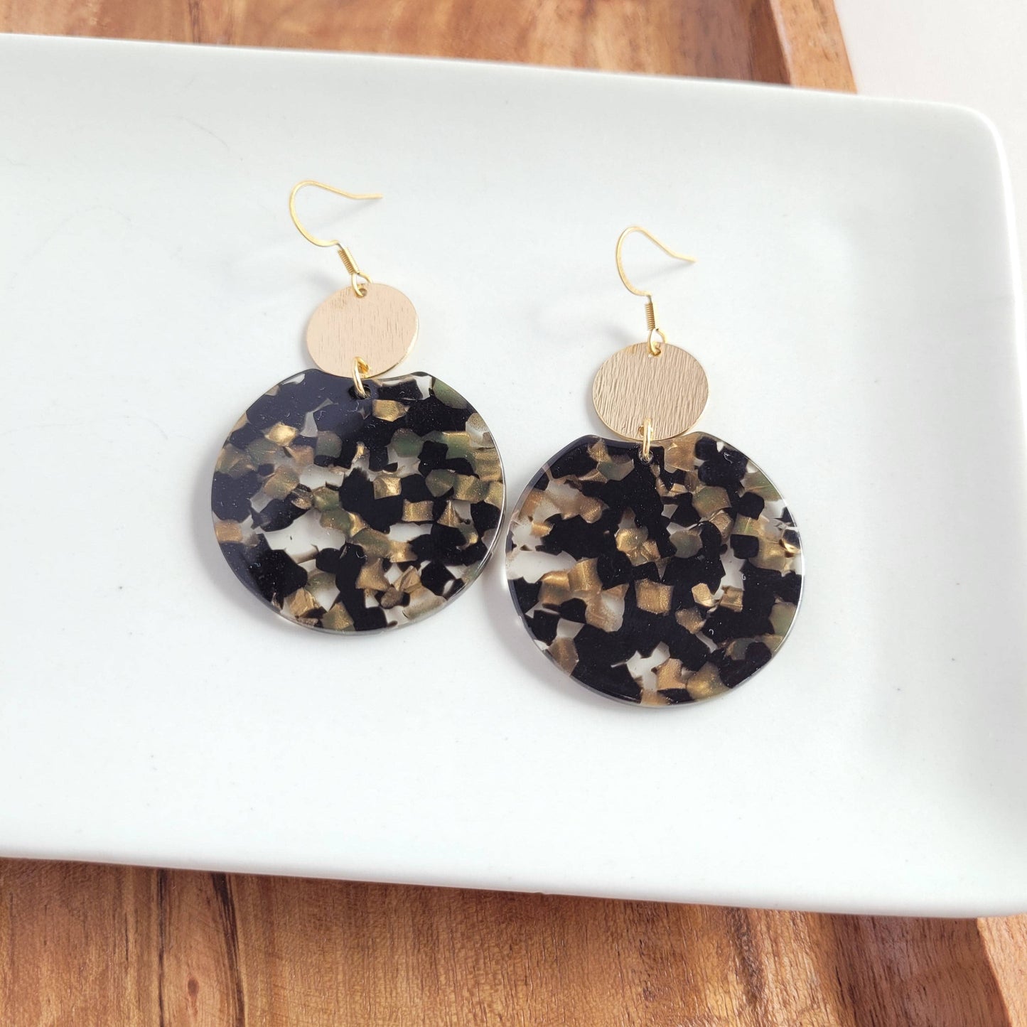 Spiffy & Splendid - Zoey Earrings - Black & Bronze // Jewelry, Gifts