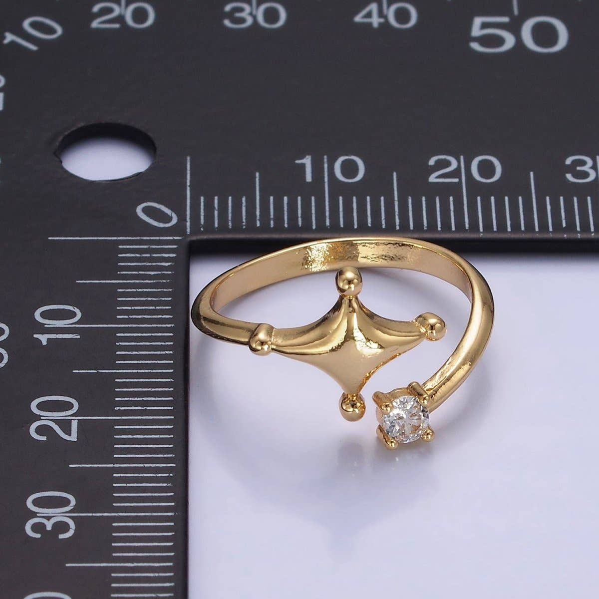 Aim Eternal - 14K Gold Filled Celestial Star Dotted CZ Wrap Ring | O1260