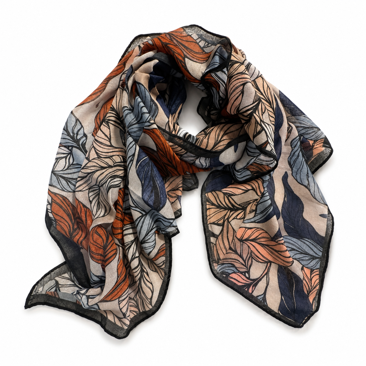 Ellison+Young - Ellison+Young Viscose Oversized Wrap Scarf, Lightweight Shawl