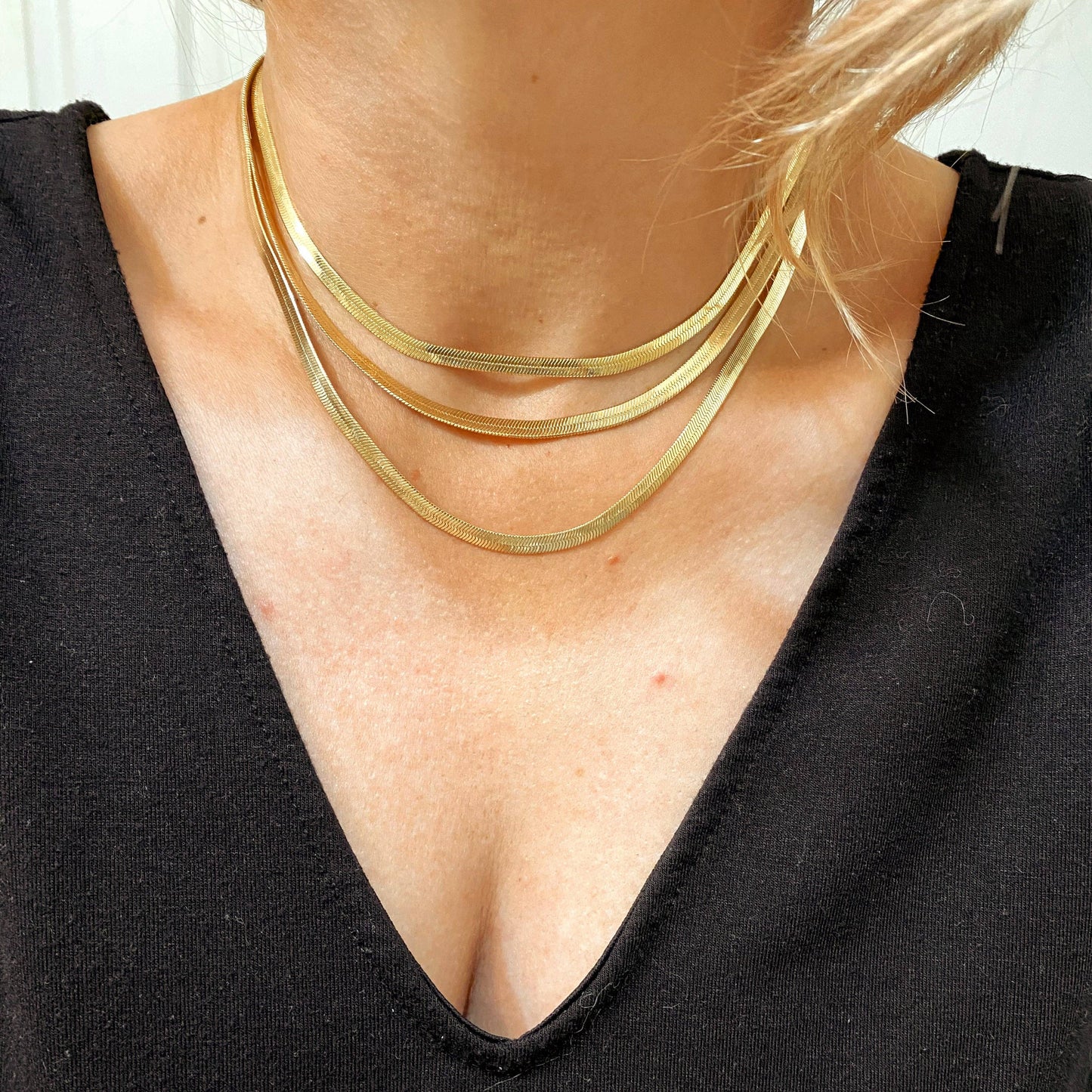 GoldFi - 18k Gold Filled 4.0mm Thickness Herringbone Chain