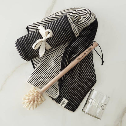 SBD101 Santa Barbara Design Studio by Creative Brands - Knit Dish Towel - Ivory/Black