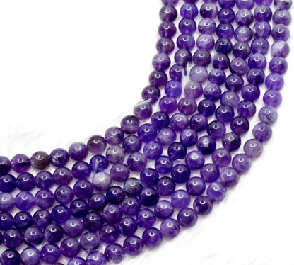 Soothing Crystals - Amethyst Round Beads, 4mm,6mm,8mm,10mm,12mm Mala For Beads