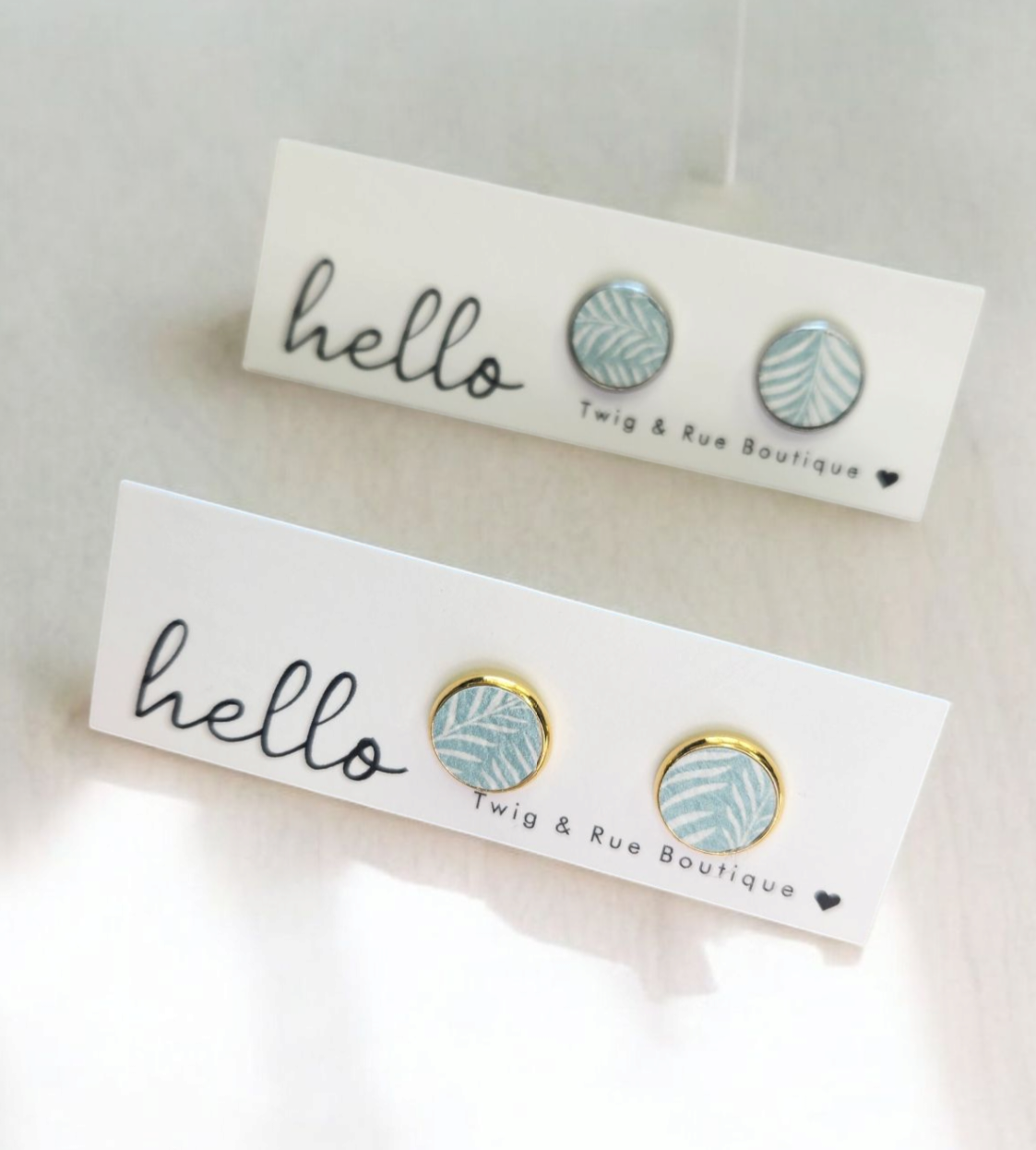 Twig & Rue boutique - Leather button studs| Pattern collection