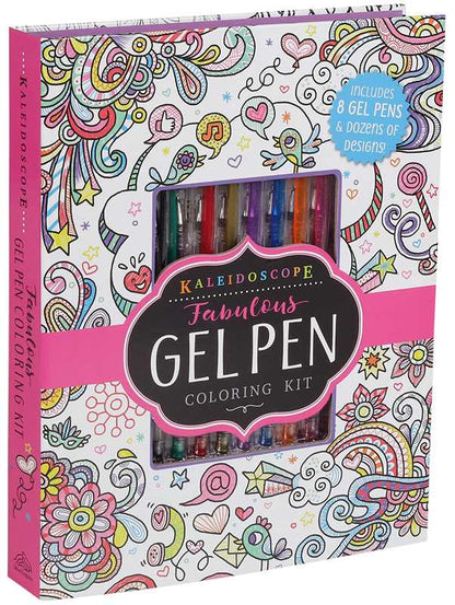 Simon & Schuster - Kaleidoscope: Fabulous Gel Pen Coloring Kit by Editors of Silver Dolphin Books