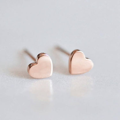 Melange Blanc - Annabella Heart Earrings, heart studs, stud earrings