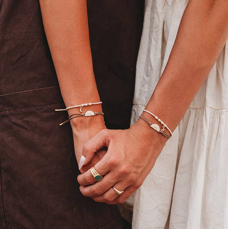 K'lani hair tie bracelets - "Forever Friends" Neutral Sun Friendship Hair Tie Bracelets