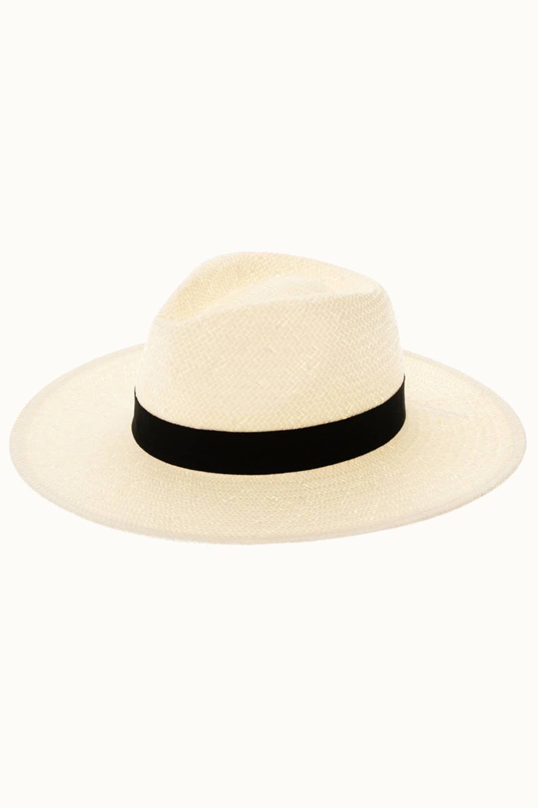Olive & Pique - Handwoven Ivory Toyo Straw Panama Hat, Adjustable