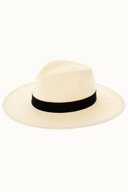 Olive & Pique - Handwoven Ivory Toyo Straw Panama Hat, Adjustable