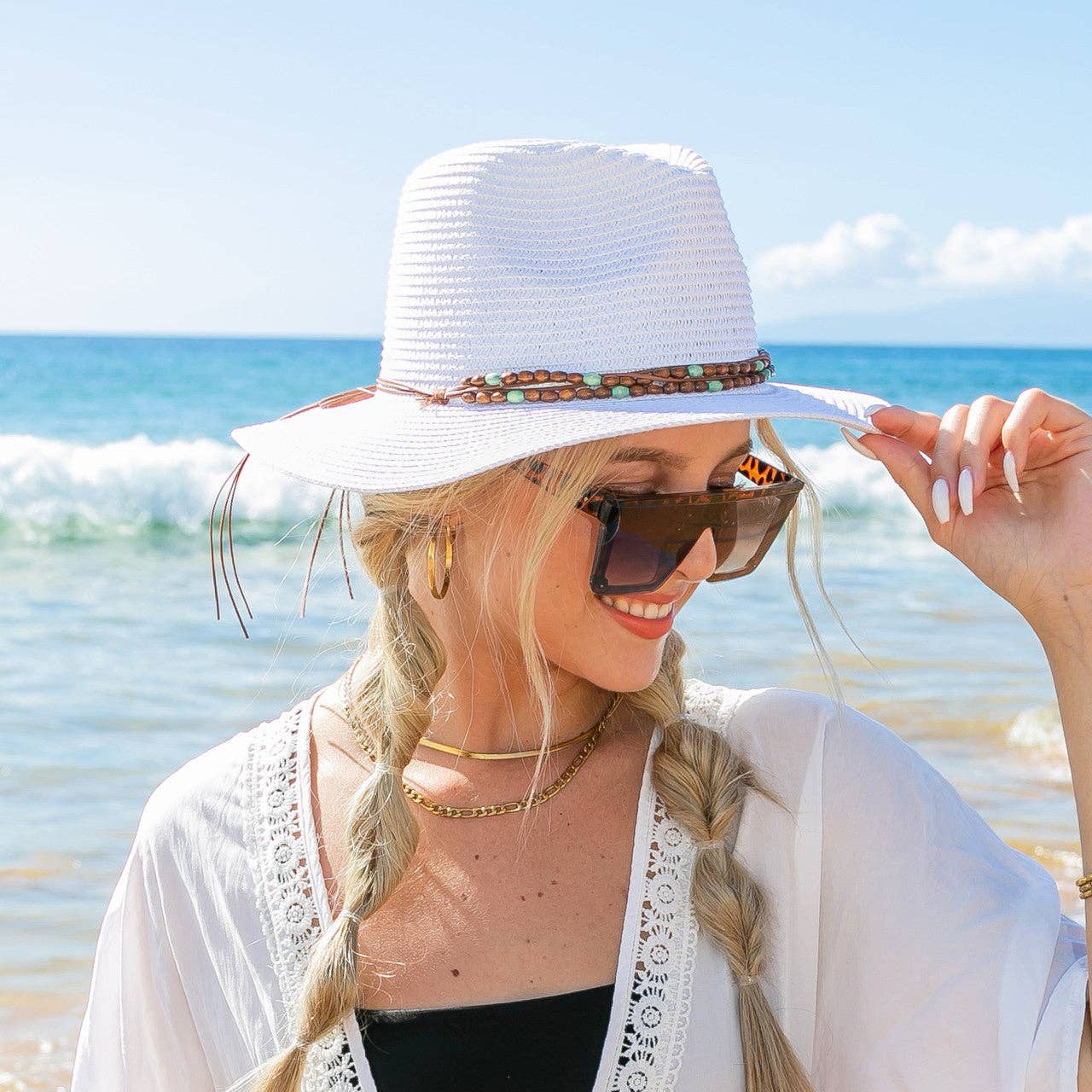 Aili's Corner - Boho Accent Panama Hat
