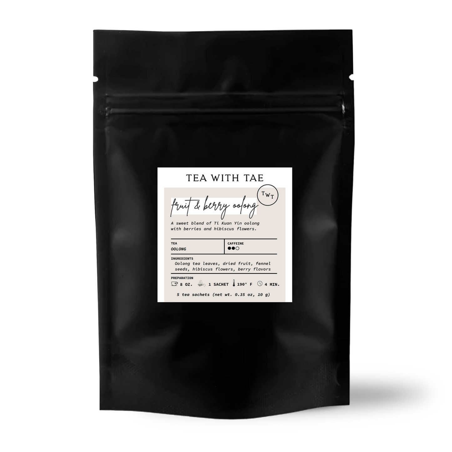 Tea with Tae - Fruit & Berry Oolong Tea Small Gift Pouch (5 tea bags)