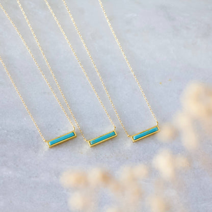 Mesa Blue - Mini Turquoise Bar Necklace