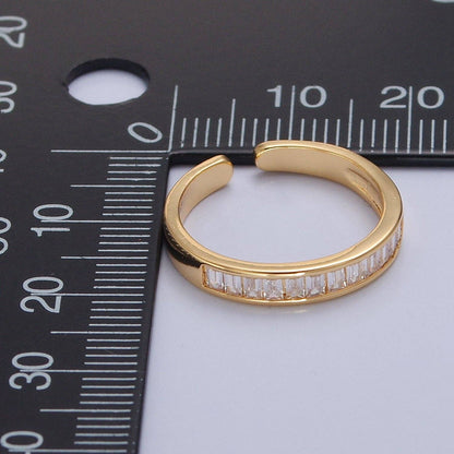 Aim Eternal - Minimalist Baguette Ring Classic Pave Ring O-2176