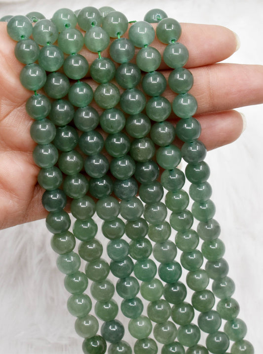 Soothing Crystals - Green Aventurine Round Beads, 4,6,8,10,12mm Mala For Beads