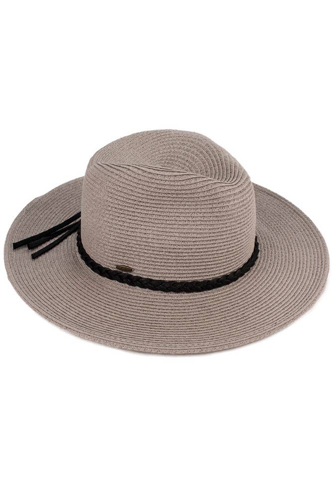 Hana - C.C Straw Panama Hat with Tied Ribbon