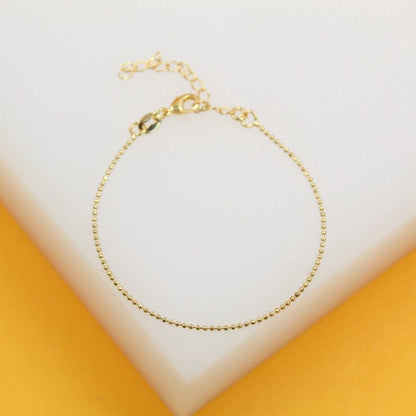 MIA Jewelry - 18K Gold Filled 1mm Ball Bracelet (I367)