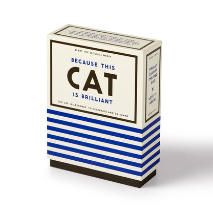Chronicle Books - Brass Monkey Because This Cat Is Embarrassing - Pet Shame/Praise Deck