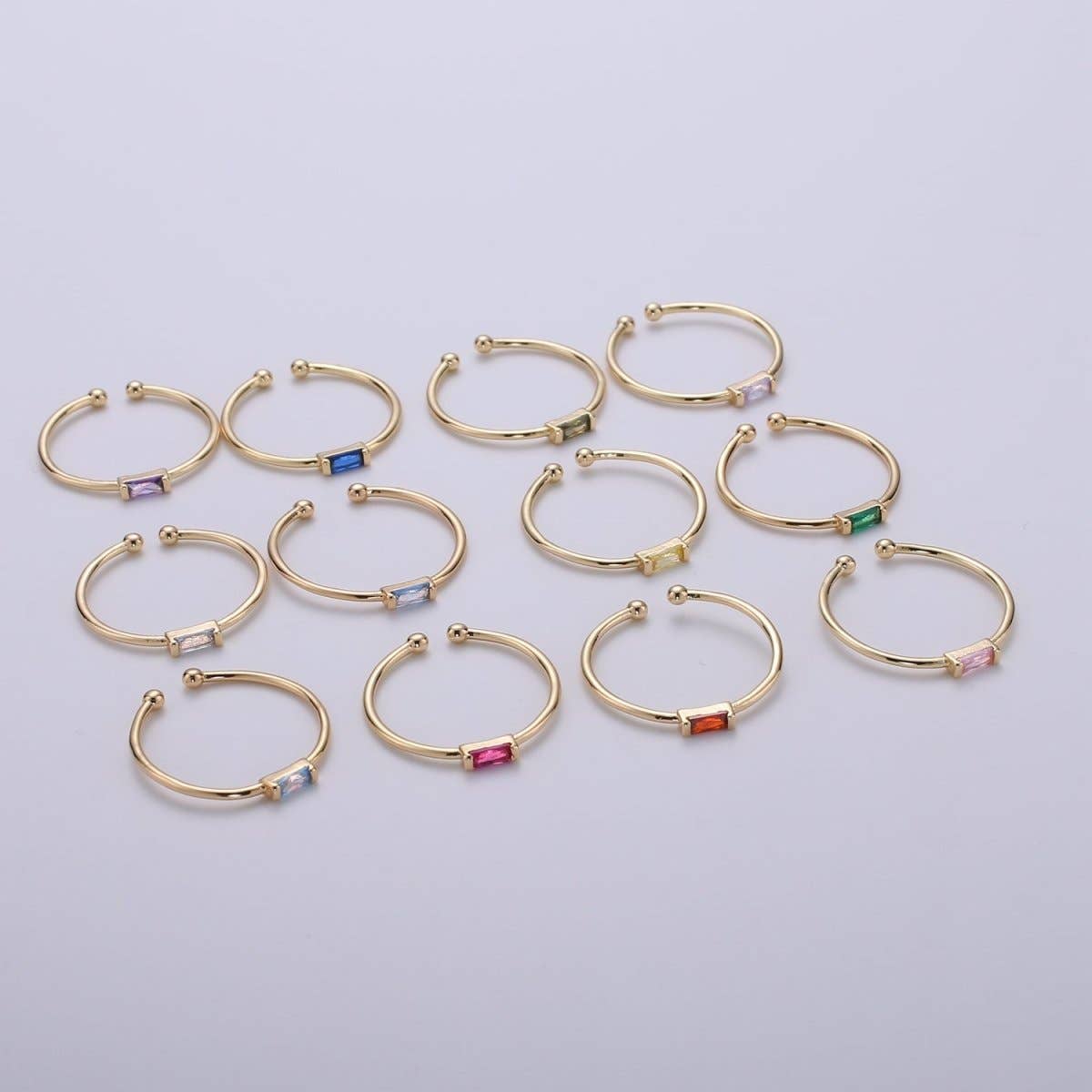 Aim Eternal - Minimalist Birthstone Ring • Cz Ring in Gold • Dainty Birthstone Ring • Stacking Ring • Valentine Gifts for Mom Wife Friend  R-216 R-218 R-219 R-220 R-223