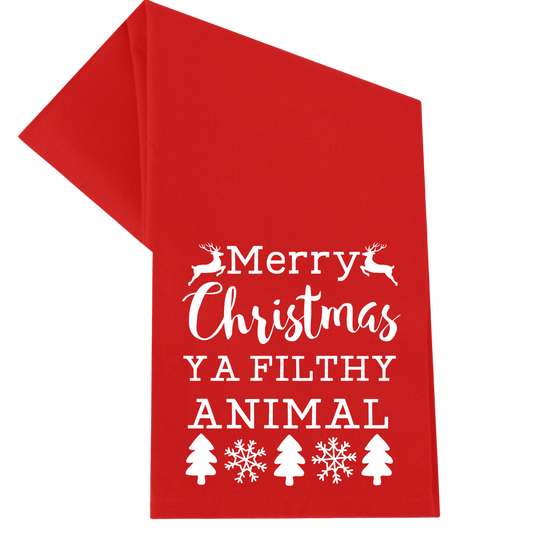 dkhandmade - Filthy Animal Christmas Towel