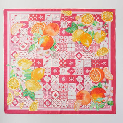 Anarchy Street - Lemon And Orange Print Square Bandana Scarf