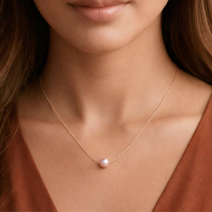 MA216 Mia Accessories - 18K Gold Plated Waterproof Stainless Steel Freshwater Pearl Necklace - 7136 7137