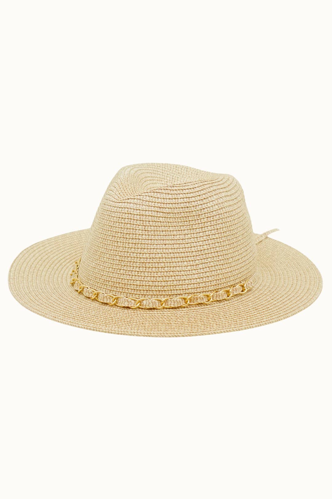 Olive & Pique - Chained Paper Straw Crushable Packable Fedora, Adjustable