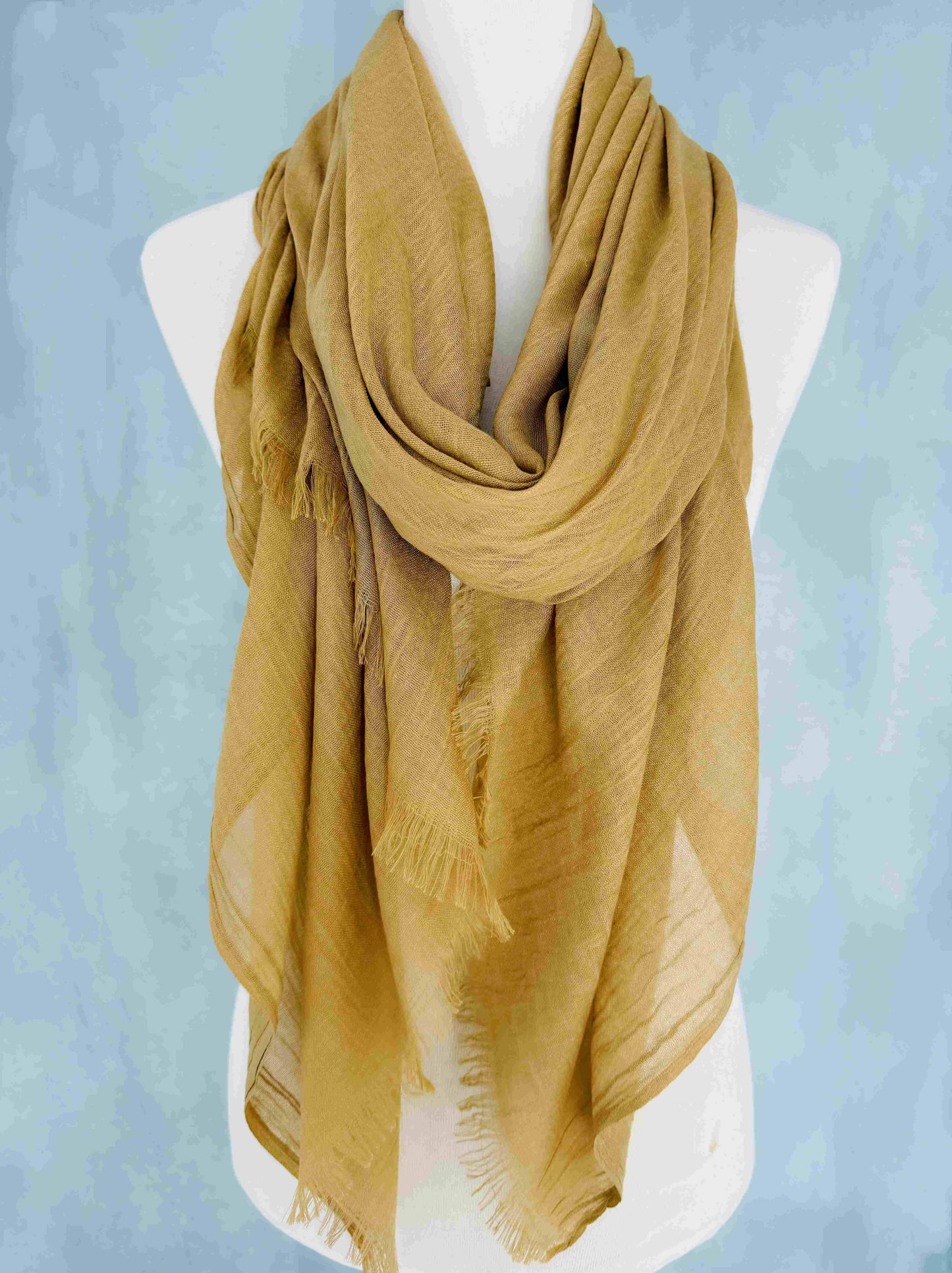 JC Sunny Fashion - 10 Colors-Soft As Cashmere Oversized Solid Frayed Scarf