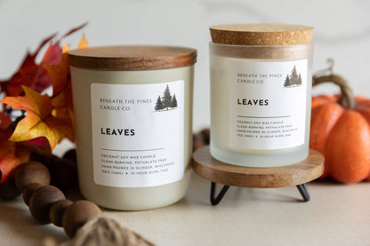 Beneath The Pines Candle Co. - Leaves: Coconut-Soy Candle