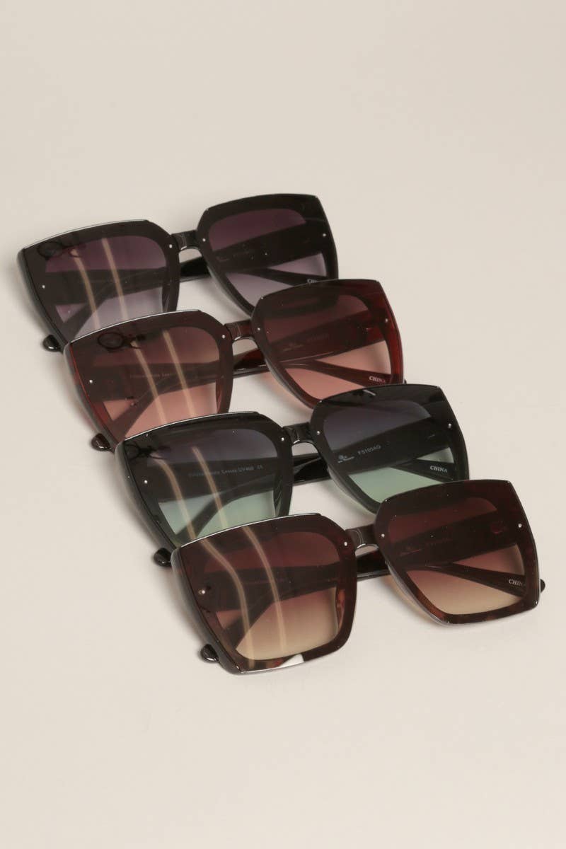Fashion City - Tinted Lenses Square Sunglasses for Women