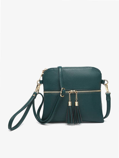Jen & Co. - M1785 Tara Double Zip Crossbody Bag/Wristlet
