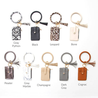 Aili's Corner - Key Ring ID Wallet Zip Bracelet